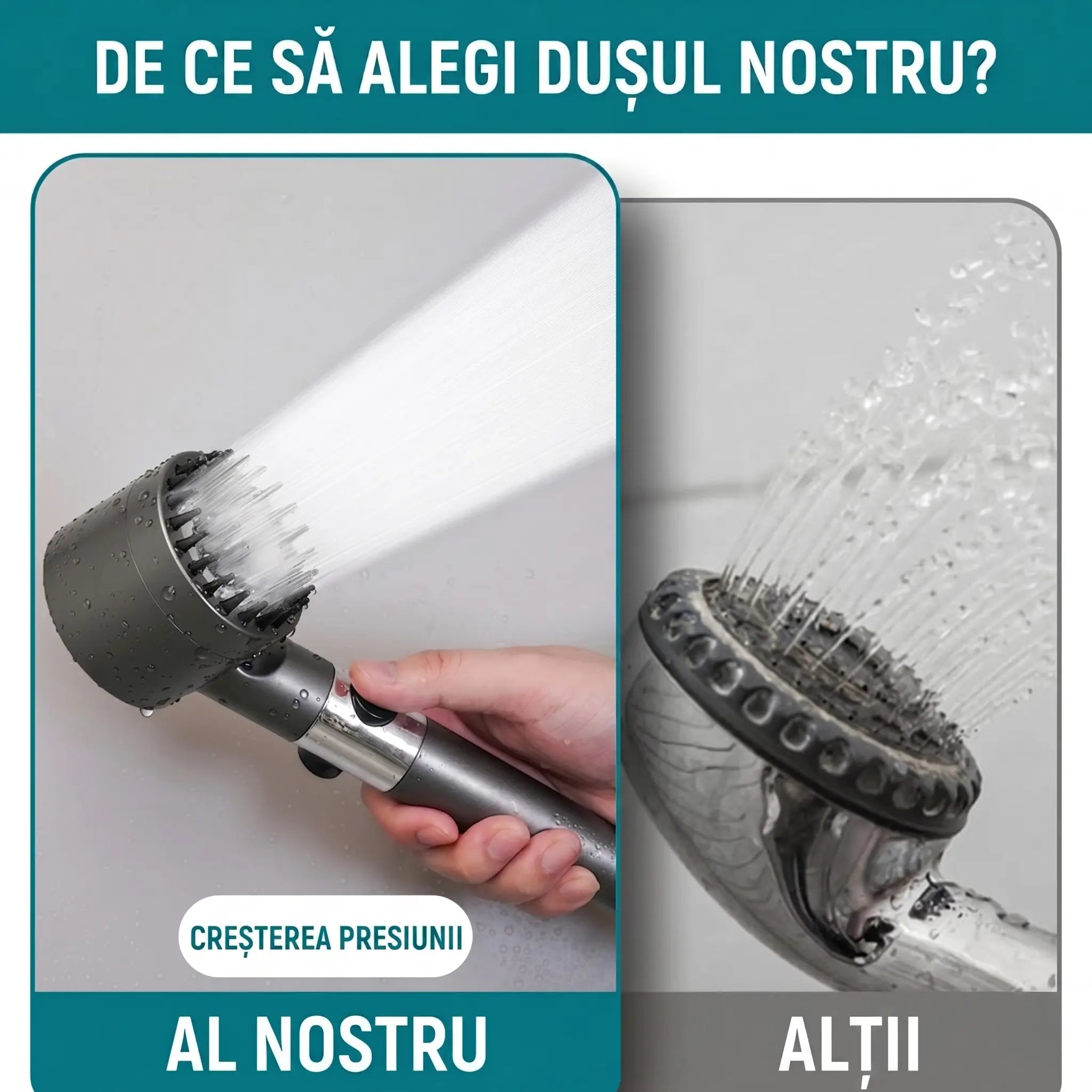 Cap de dus cu presiune + economisesti apa