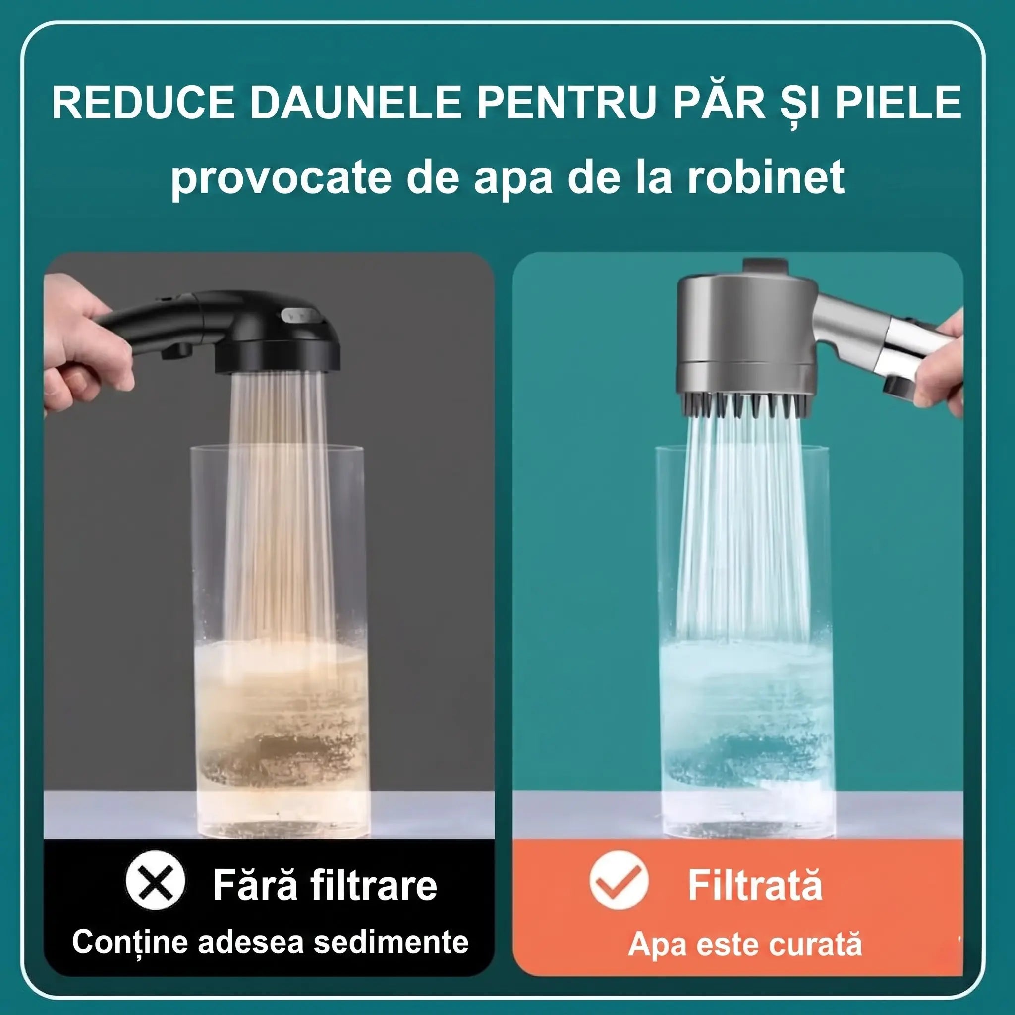 Cap de dus cu presiune + economisesti apa