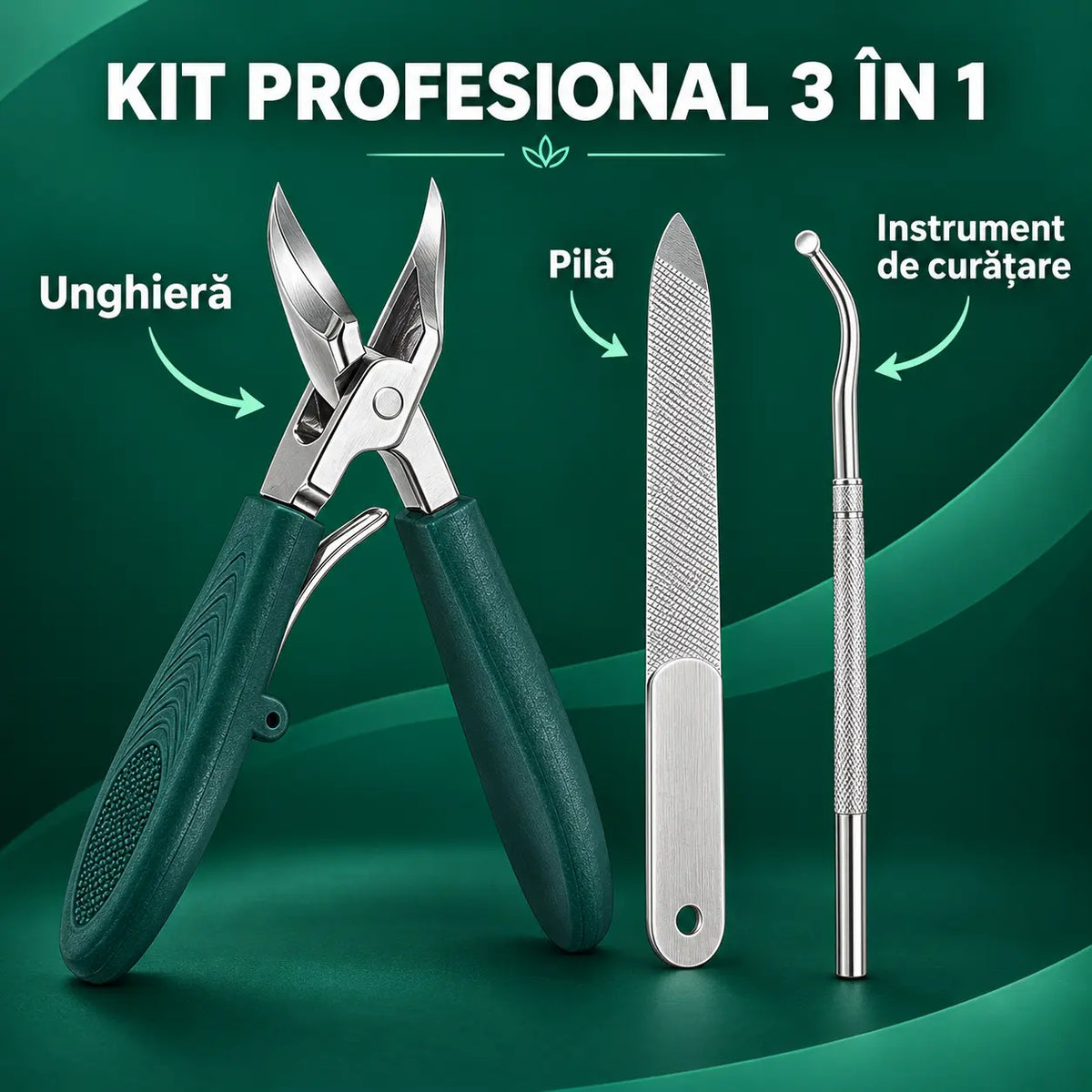 Kit Profesional pentru Unghii 3-în-1