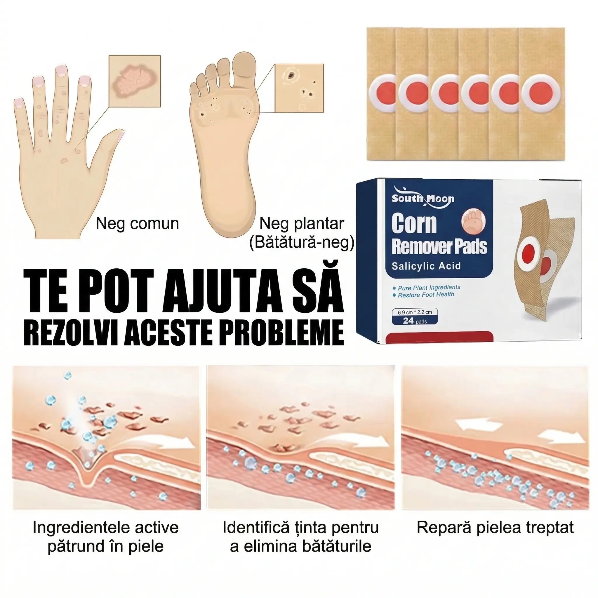Plasturi pentru bataturi, calusuri si veruci